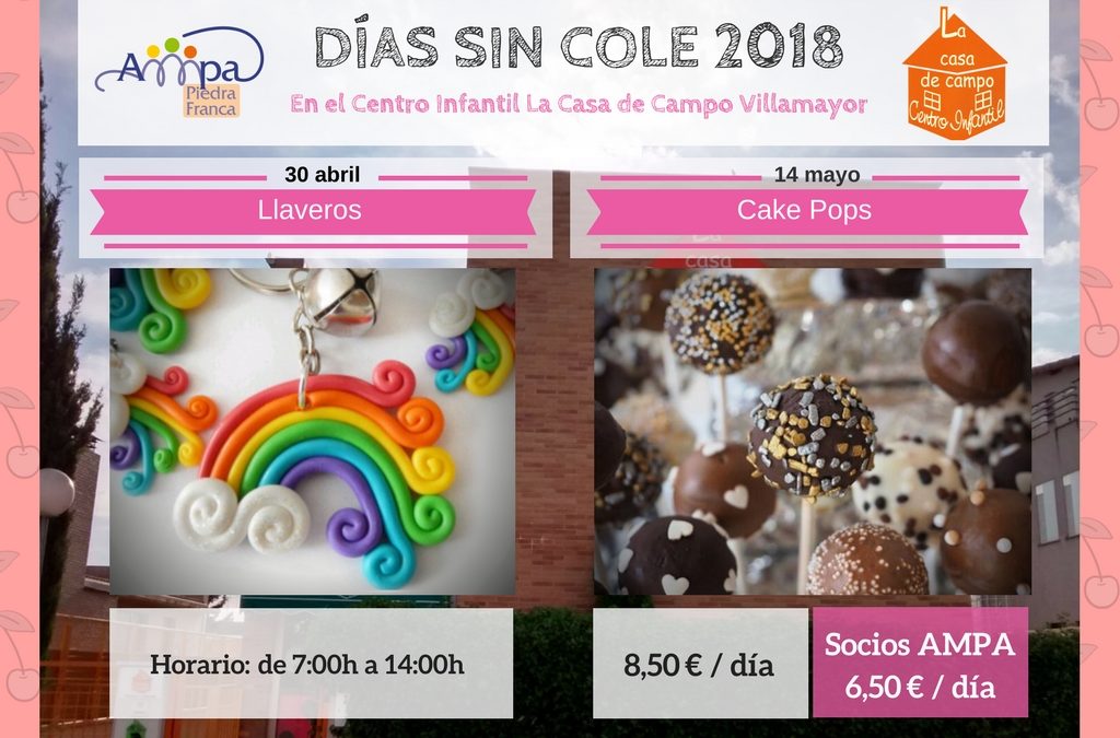 El día 30 de abril y el día 14 de mayo (Festivo en Villamayor) el AMPA subvenciona con 2 € / día